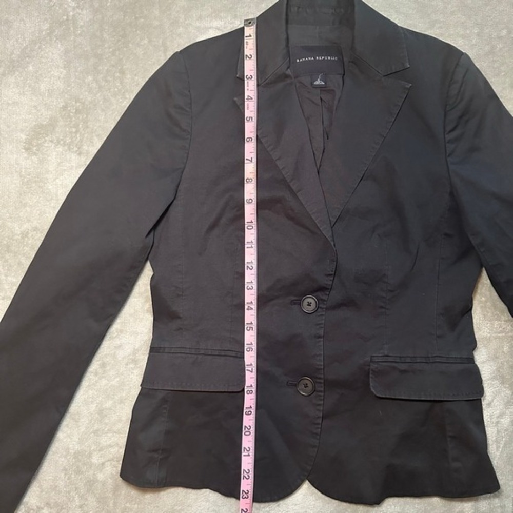 Y2K Banana Republic Blazer Womens 4 Gray Charcoal Career Office Suit Jacket Vtg - Picture 6 of 14